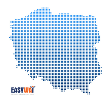 O nas - ilustracja na tdt-dlafirm.pl Mapa Polski z logo EASYWAY kursy techniczne TDT